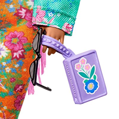 Barbie Extra Pembe Örgü Saçlı Bebek GXF09