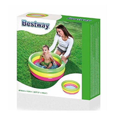 Bestway Bebek Havuzu Renkli 3 Bölmeli 70x24 cm.