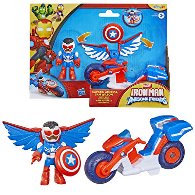 Marvel: Iron Man And His Awesome Friends Captain America Süper Motosiklet Aracı G2691