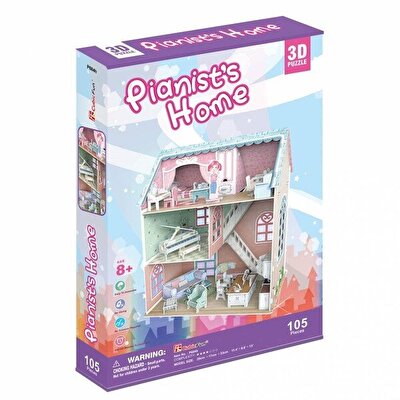 Cubic Fun 3D Puzzle 105 Parça Piyanistin Evi