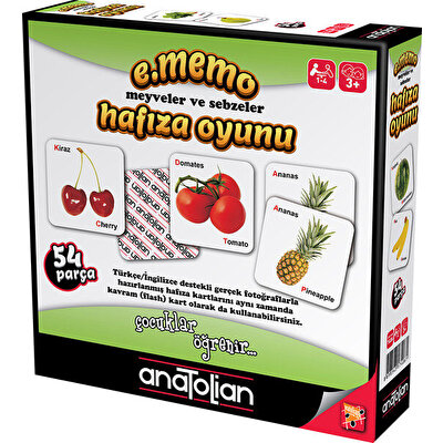 Anatolian E.Memo Meyveler ve Sebzeler Hafıza Oyunu