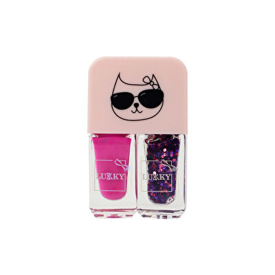 Lukky Soyulabilir 2'si 1 arada Oje Pembe Mor