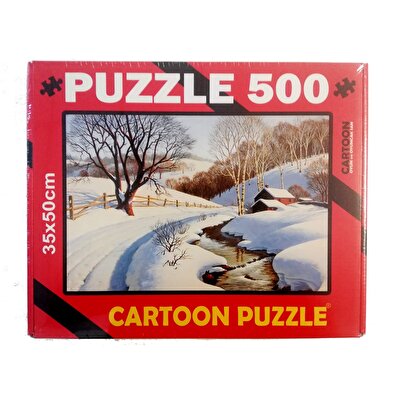 Cartoon Puzzle 500 Parça Karlı Yol