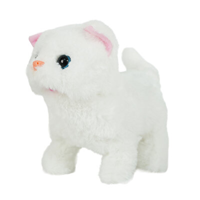 Pilli Sesli Fonksiyonlu Beyaz Kedi