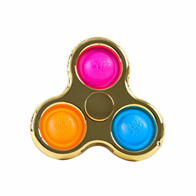 Pop It Elektroliz 3 Parmak Stres Çarkı Altın Sarısı