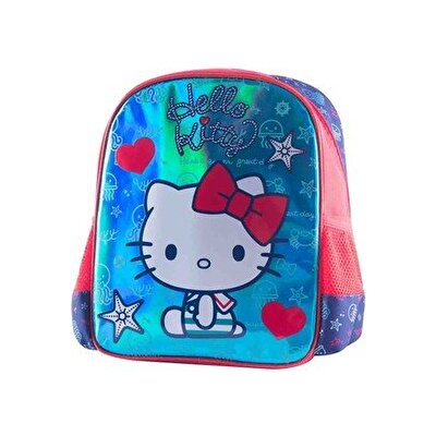 Hello Kitty Anaokulu Çantası Mavi Simli