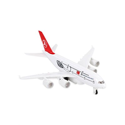 Sesli Ve Işıklı Çek Bırak Yolcu Uçağı Beyaz