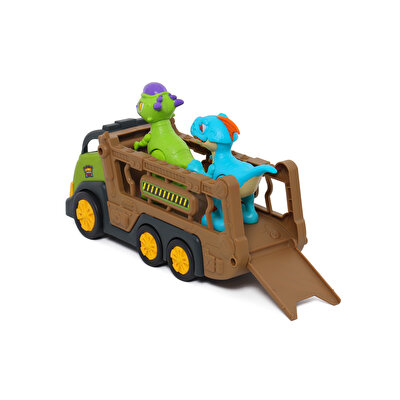 Dino Troops Kids Pachycephalosaurus & Raptor Figür ve Taşımacı Kamyon