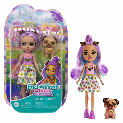 Enchantimals Popüler Karakter Bebekler Penna Pug ve Trusty Doll HKN11