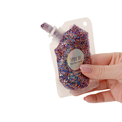 Lukky Yüz ve Vücut Parıltılı Renkli Simli Jel