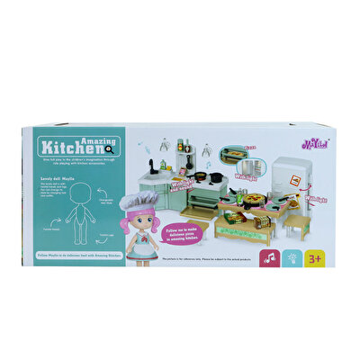 Mini Dünya Sesli Mutfak Seti Sarı Saçlı