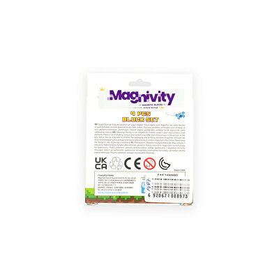 Magnivity Manyetik Bloklar Kahverengi Odun Desenli Blok 9 Parça