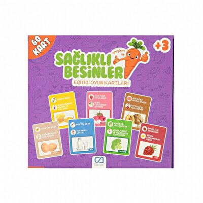 Sağlıklı Besinler Eğitici Oyun Kartları