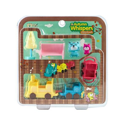 Sevimli Kedi Treni Sarı Ağaçlı HY-078A