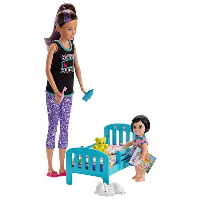 Barbie Bebek Bakıcılığı Oyun Seti Uyku Zamanı GHV88