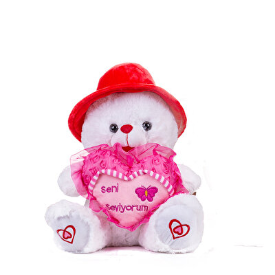 Sevimli Şapkalı Ayıcık 39 cm.