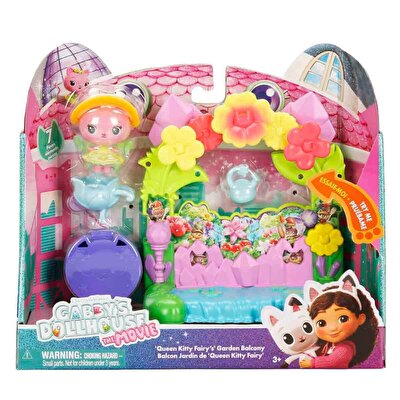 Gabby’s Dollhouse Oyun Seti̇ Queen Kitty Fairy's Garden Balcony
