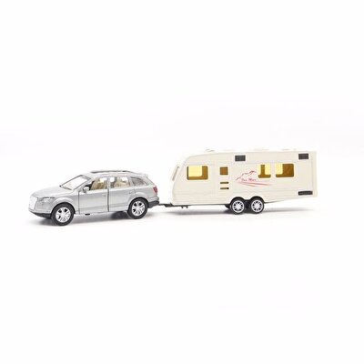1:48 Ölçekli Die Cast Karavanlı Araç MK1021 Gri