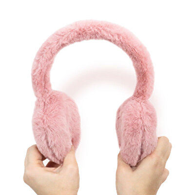 Peluş Kulaklık Pudra Rengi
