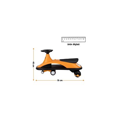 Sesli ve Işıklı Royal Swing Car Turuncu