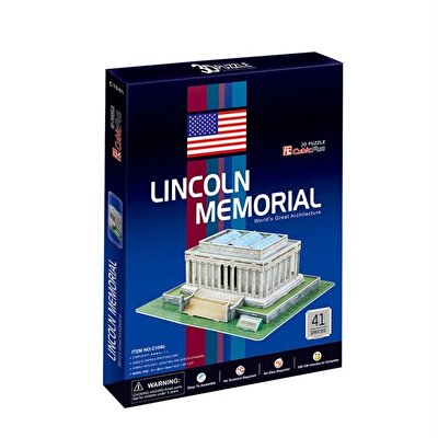 Cubic Fun 3D Puzzle 41 Parça Lincoln Anıtı USA