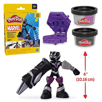 Play Doh Marvel Figürü ve Oyun Hamuru Seti Black Panther G0055