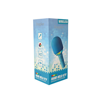 Doppler Rainbow Karaoke Mavi Mikrofon