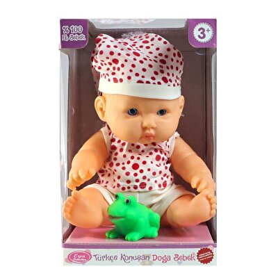 Doğa Et Bebek ve Minik Arkadaşı Kırmızı Benekli Beyaz Elbise