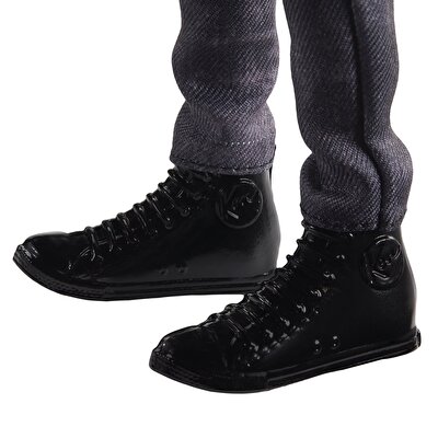 Barbie Yakışıklı Ken Bebekler Mor Saçlı ve Ekose Gömlekli GYB05