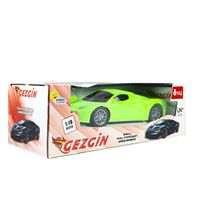 1:18 Ölçekli Şarjlı Full Fonksiyon Yeşil Gezgin Araba