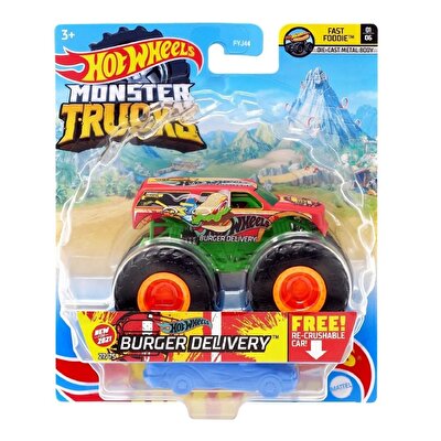 Hot Wheels Monster Trucks 1:64 Arabalar Burger Delivery GTH77