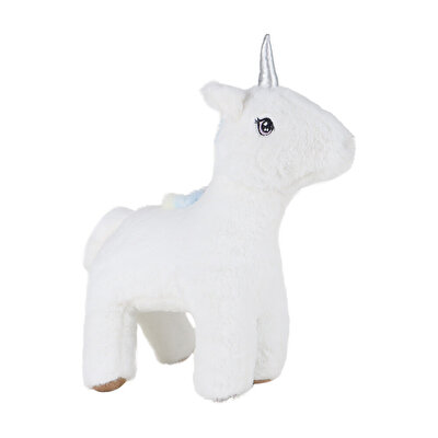 Valeria Unicorn Beyaz Kahverengi Ayaklı Peluş