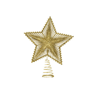 Yılbaşı Ağacı Tepe Süsü Yıldızı Gold