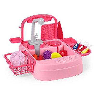 Pilli Mutfak Lavabosu Pembe