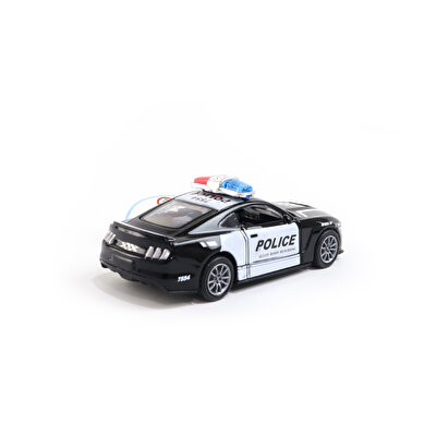 1:36 Ölçekli Die-Cast Siyah Polis Arabası