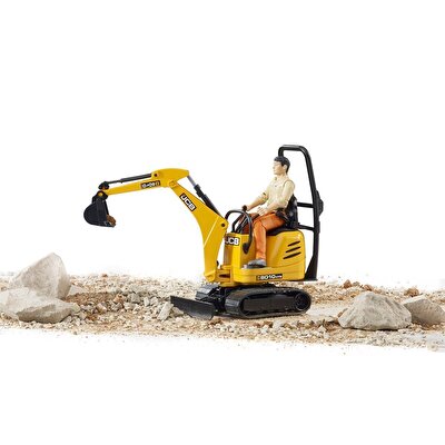 Bruder Jcb Mikro Ekskavatör 8010 Cts ve İnşaat İşçisi