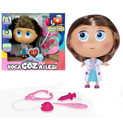 Koca Göz Ailesi Doktor Bebek Kısa Kahverengi Saçlı