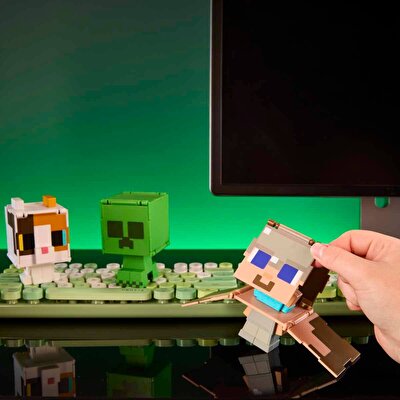 Minecraft Flipping Figs 2'si 1 Arada Figür Steve HTL44