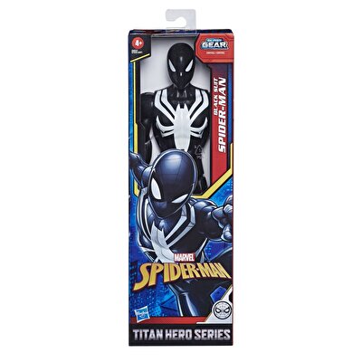 Spider-man Titan Hero Web Warriors Black Suit Spider-man Figür E8523