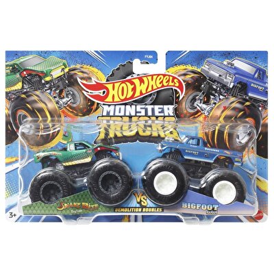 Hot Wheels Monster Trucks Güçlü İkili 1:64 Arabalar Snake Bite vs Bigfoot HLT68