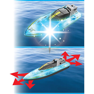 Silverlit Exost Aqua Lights Uzaktan Kumandalı 1:18 Sürat Teknesi