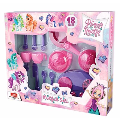 Prenses Unicorn Yemek Seti 18 Parça