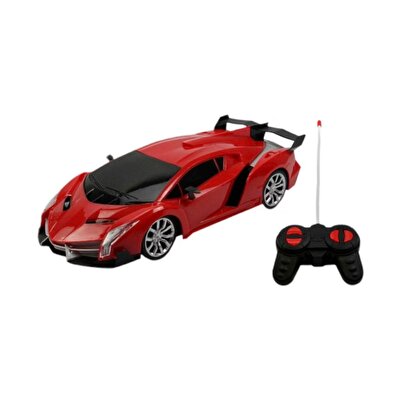 1:16  Şarjlı Işıklı Süper Kırmızı Spor Araba 218-A