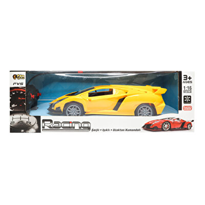 1:16 Ölçekli Uzaktan Kumandalı Şarjlı Sarı Ferrari