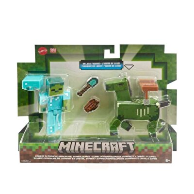 Minecraft İkili Paket Zombie in Diamond Armor and Zombie Horse HLB32