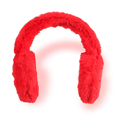 Peluş Kulaklık Kırmızı