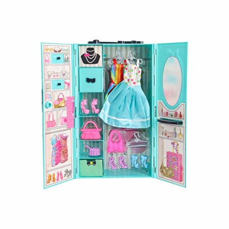 Aksesuarlı Gardırop Güzellik Seti Yeşil