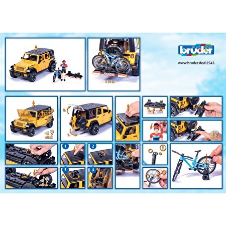 Bruder Jeep W. Rubicon ve Bisiklet Sürücüsü