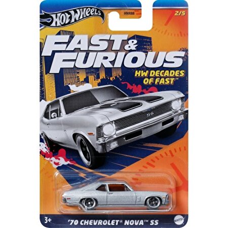 Hot Wheels Fast & Furious Temalı Arabalar 70 Chevrolet Nova SS HRW42