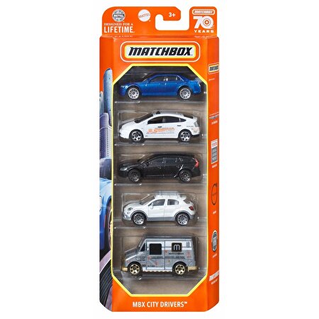 Matchbox Beşli Araba Seti Mbx City Drivers HFH12
